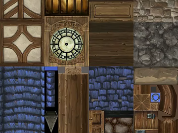 Retro Style Wood Stone Component Game Scene Map texture (ID:ffaeh204996)