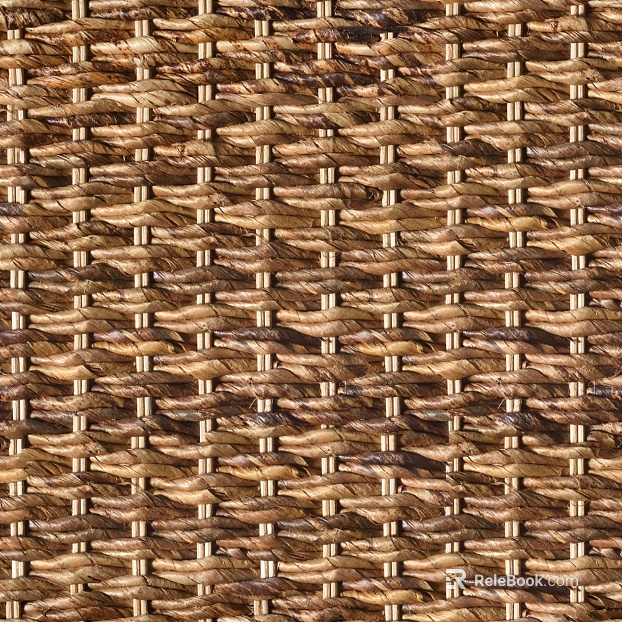 Yellowish brown rattan woven furniture finish texture