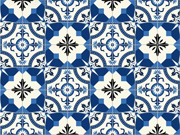 European-style Retro Small Tile Tile Tile Wall Tile Floor Tile Blue Mosaic texture (ID:ffach704591)