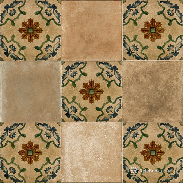 Antique tiles are not regular light color antique tiles texture