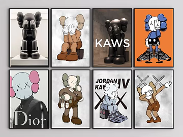 cartoon painting 3d model