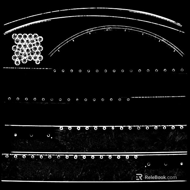 Black and white industrial wind perforated line decoration texture