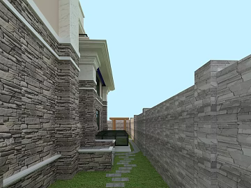 Grey culture stone villa wall wall texture (ID:ffaeh027626)