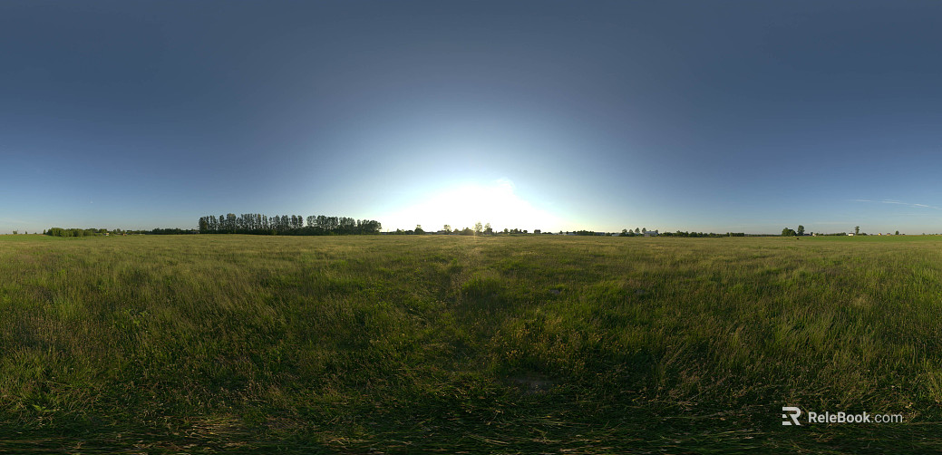 Outdoor Grassland Blue Sky Sunny Day HDR texture