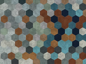Hexagonal brick hexagonal color small square brick texture (ID:ffabg61756)