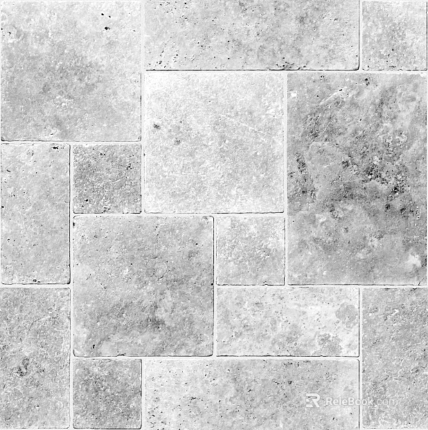 Light gray Lyme stone ground mosaic tile texture
