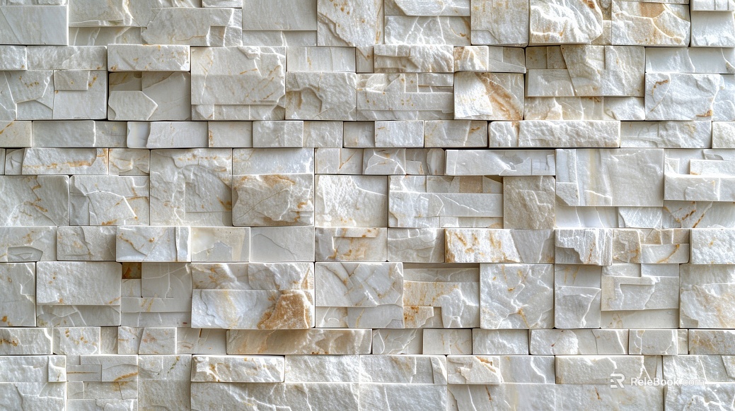 White culture stone three-dimensional brick background wall texture