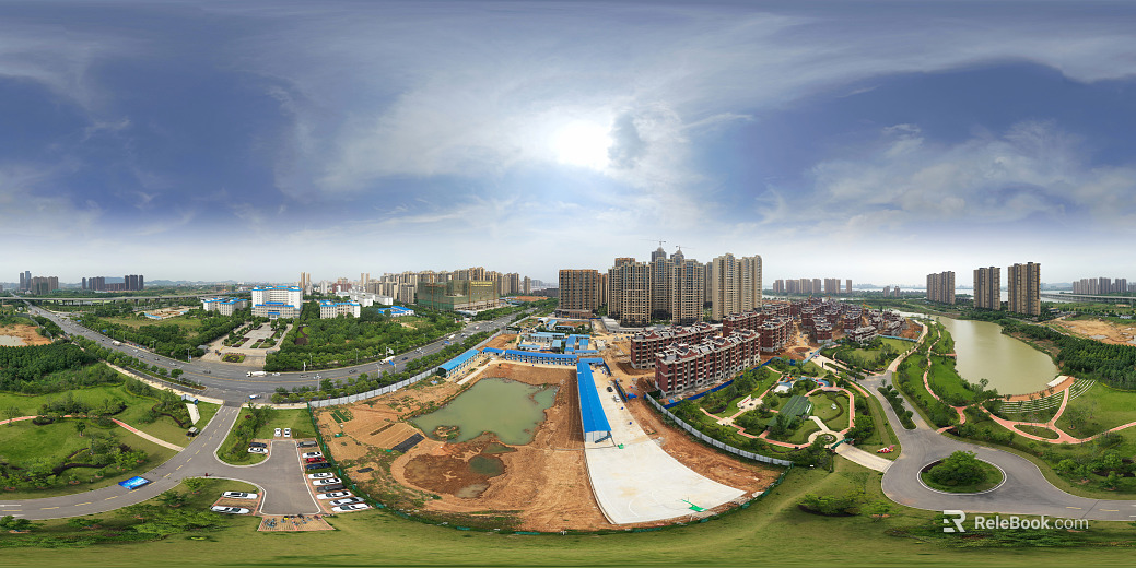 HDR urban ecological greening panorama texture