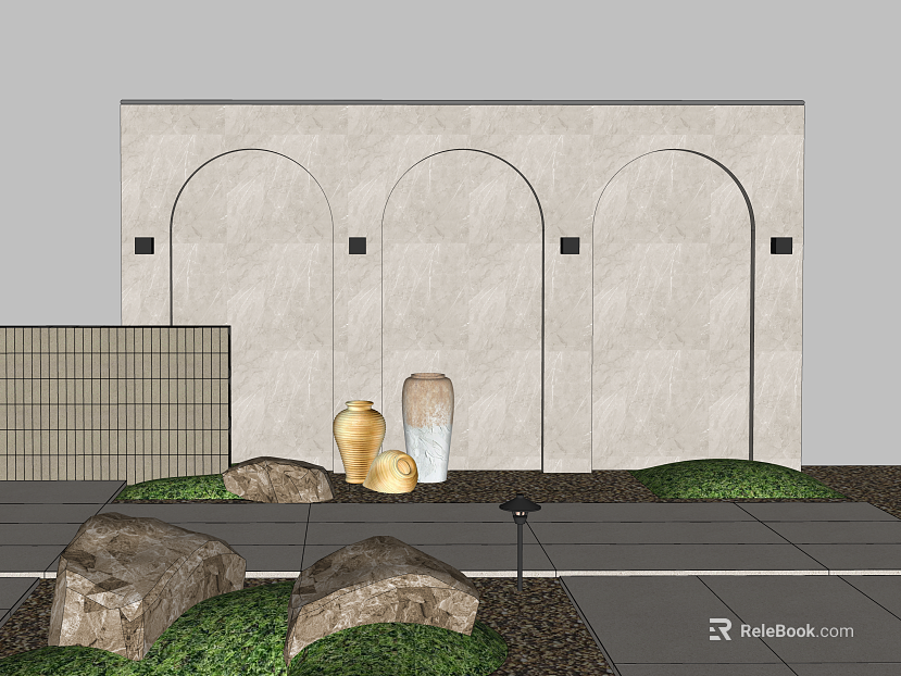 White Straight Marble Landscape Wall texture