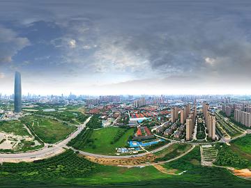 HDR city building panorama texture (ID:ffach188813)