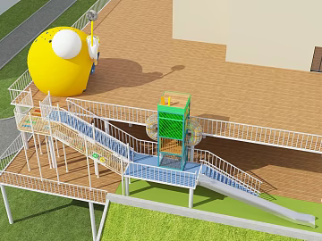 Log wind children's amusement platform texture (ID:ffaeh140032)