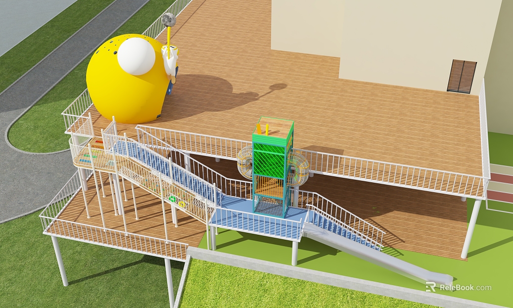 Log wind children's amusement platform texture