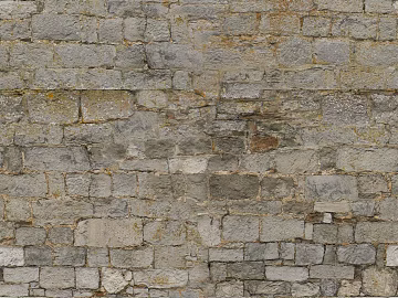 Taupe rubble brick wall exterior wall finish 3d model