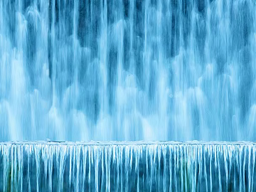 Blue Waterfall Water Flow Natural Waterscape Map 3d model