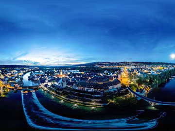 City bird's eye view of night HDR texture (ID:ffach925046)