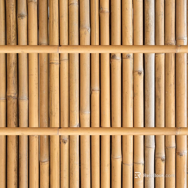 Light yellow bamboo wall partition texture