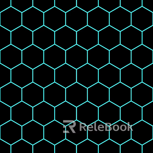 Hexagonal Brick Technology Sense Dark Wall Cloth Seamless texture