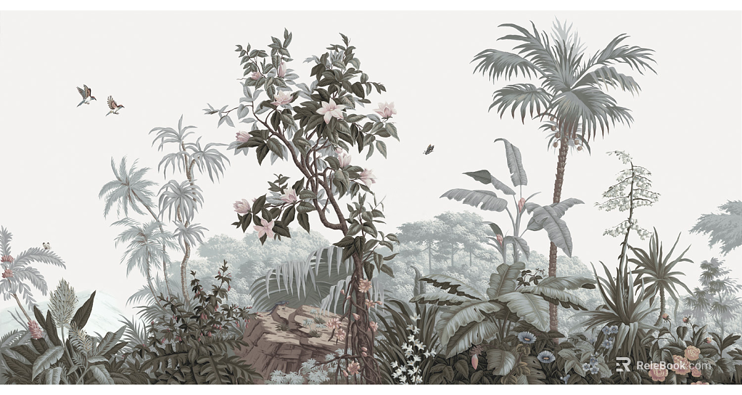 Plant painting texture