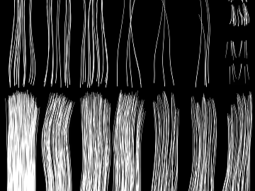 White hand-drawn line brush 3d model