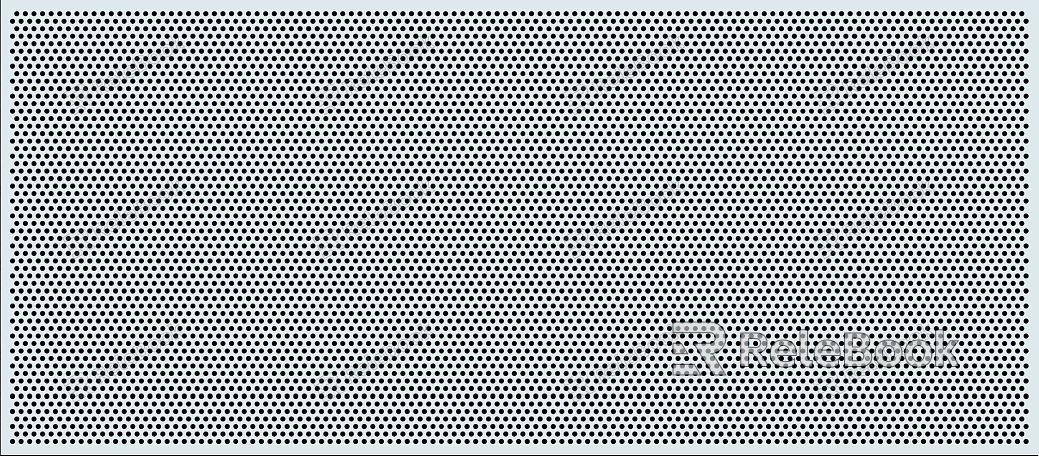 The image depicts a perforated metal plate with a uniform pattern of circular holes, providing a structured yet airy aesthetic, suitable for various applications like filtration or decorative uses.