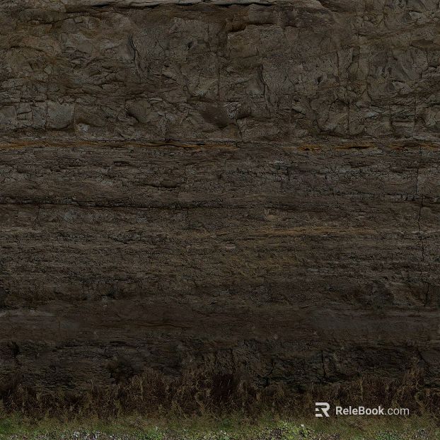 Dark gray brown rock outdoor wall texture