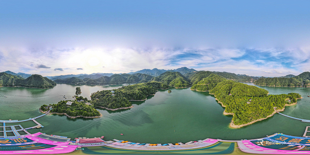 Outdoor Oasis Mountains Lakes Daytime HDR texture