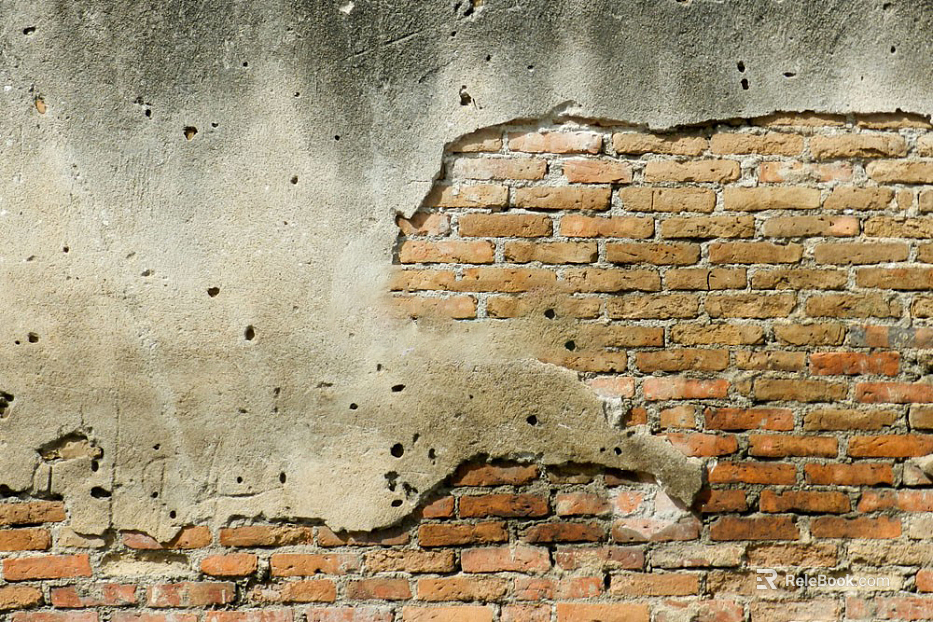 Brick wall Post-war wind red brick cement wall texture