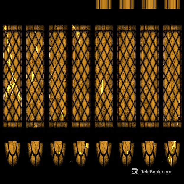 Retro Yellow Art Glass texture