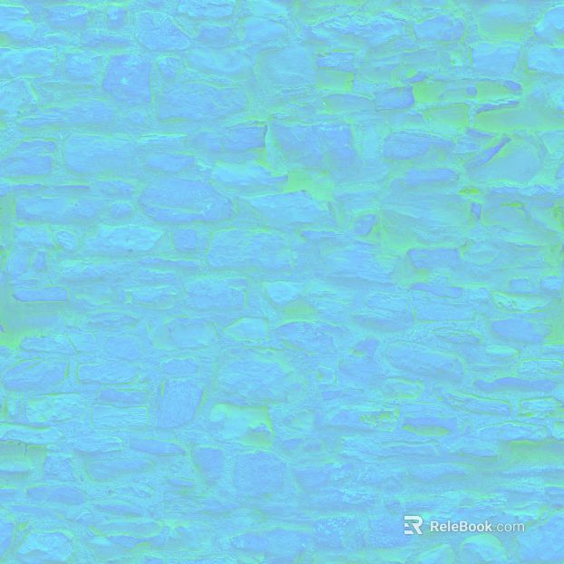 turquoise blue rubble wall stone texture