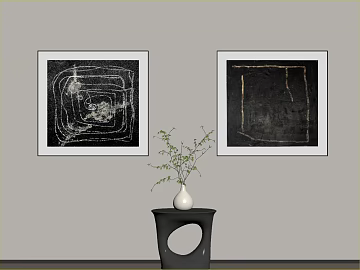 Black and White Abstract Decorative Painting Living Room Hanging Painting texture (ID:ffaeh050386)