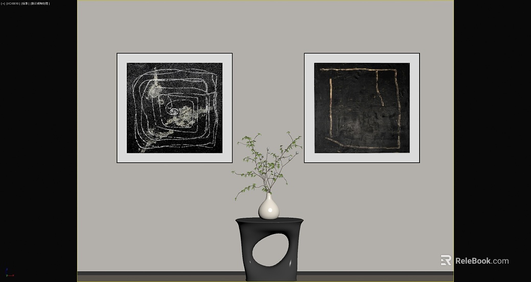 Black and White Abstract Decorative Painting Living Room Hanging Painting texture