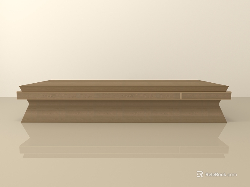 Light Curry Solid Wood Coffee Table for Living Room texture