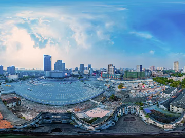 Urban Aerial View Parking Lot Daytime HDR texture (ID:ffach971746)