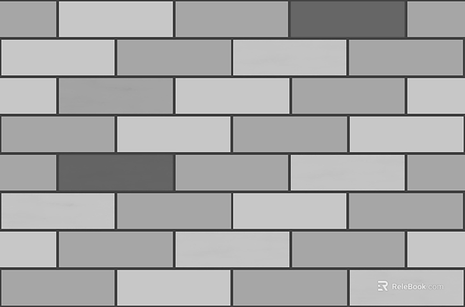 Black and white mixed color brick carving plate texture
