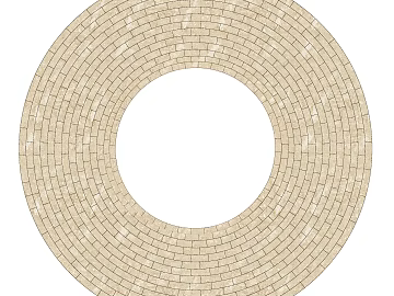 Beige Ring Stone Simple Ring Round Floor Tile Outdoor Ground Paving Special-shaped Stone Parquet texture (ID:ffach621263)