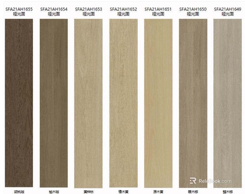 Matte surface multi-color wood grain brick indoor floor texture