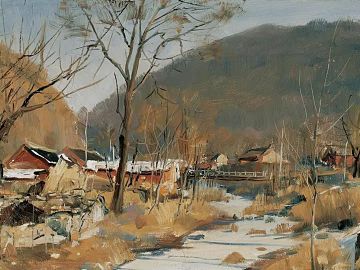 landscape painting 3d model