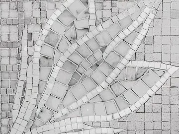 Light gray stone mosaic wall decoration 3d model