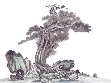 Ancient Tree Decorative Painting texture (ID:ffaaf6814)