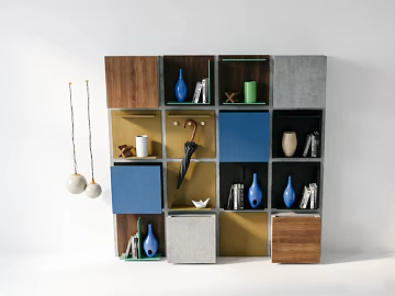 Modern Style Walnut Cement Storage Cabinet texture (ID:ffaeh156436)