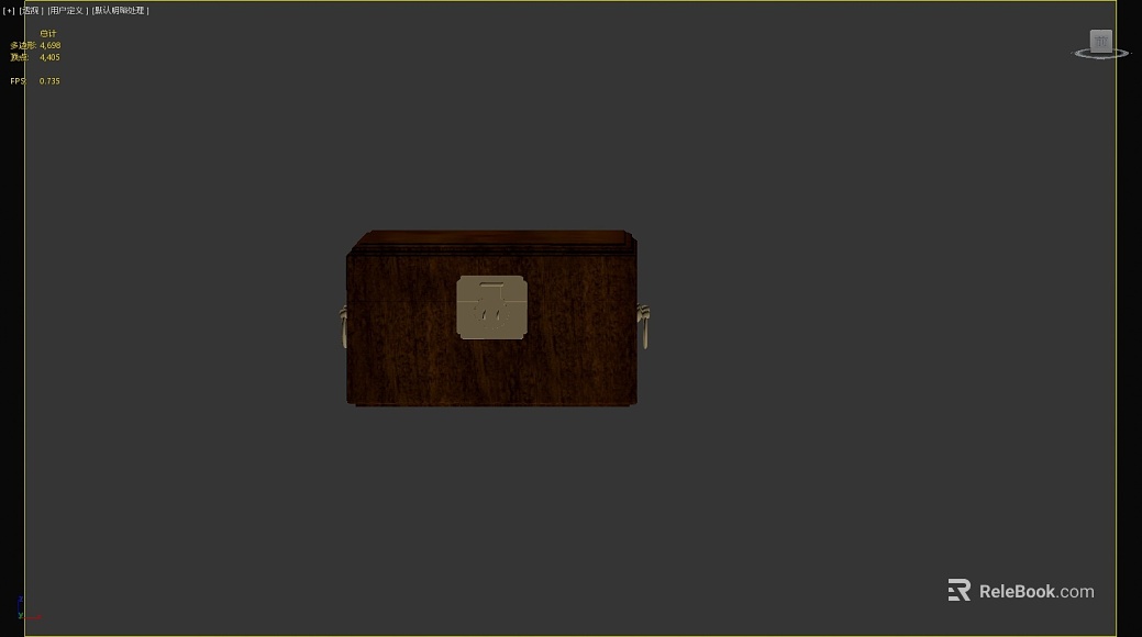 Dark brown solid wood storage box texture