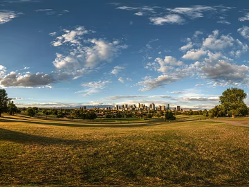 Dusk Sunset City Park Panorama HDR texture (ID:ffach198938)