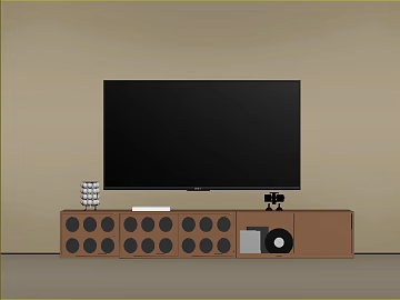 Light Brown Wood Grain TV Cabinet Living Room Storage Cabinet texture (ID:ffaeh682571)
