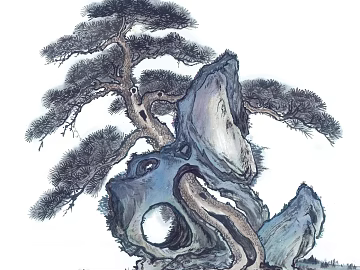Ancient Tree Decorative Painting texture (ID:ffabf9631)