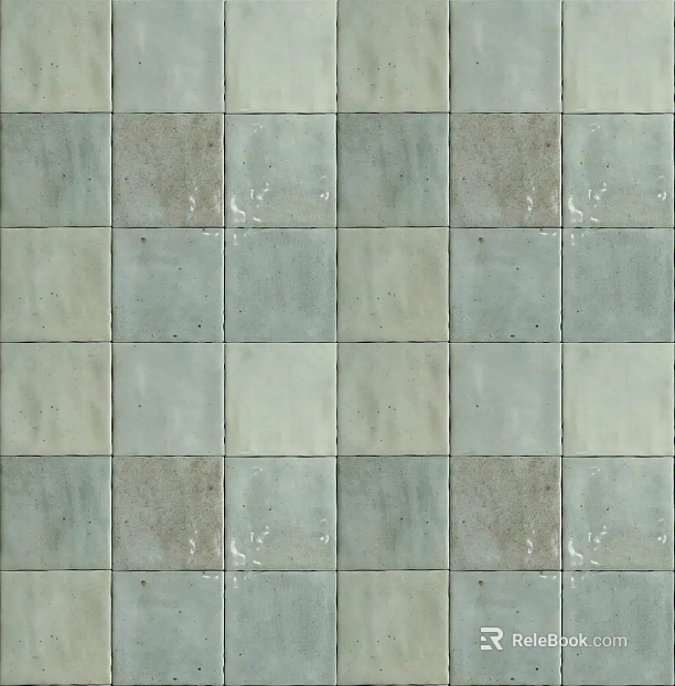 Green gray checkered handmade brick texture