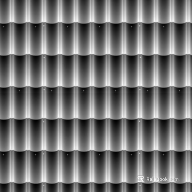 Black and white metal corrugated wall decoration texture