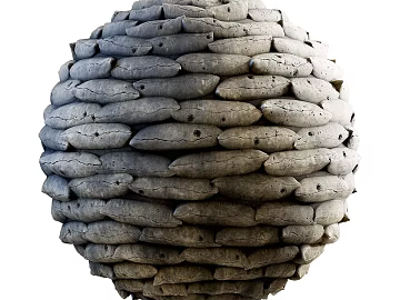 Sandbag PBR texture (ID:ffach837824)