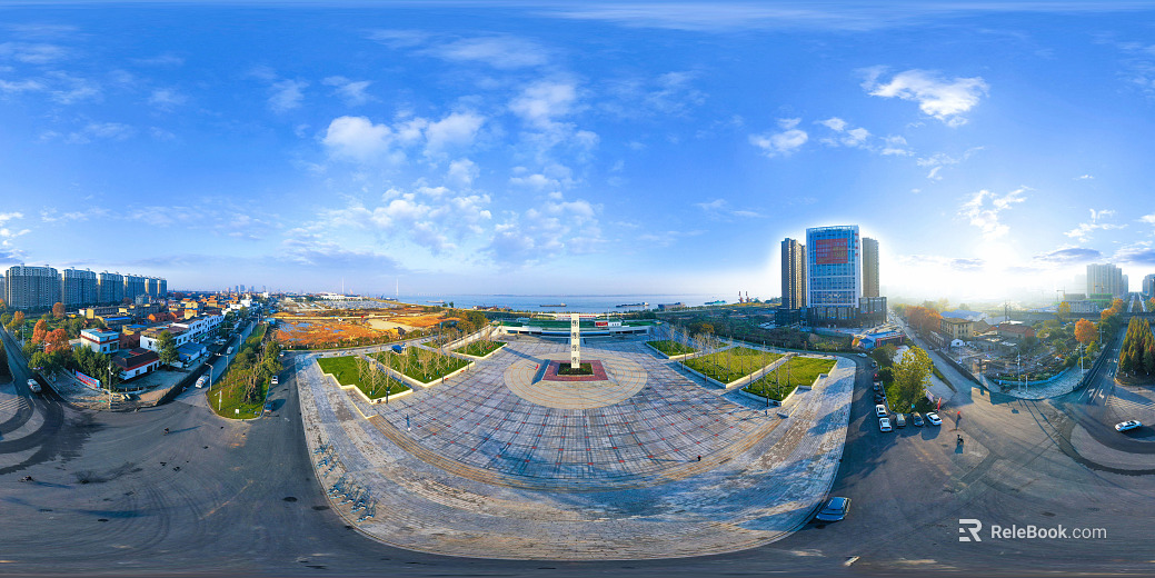 outdoor city square daytime hdr texture