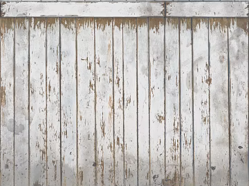 Old white wood wall panel 3d model