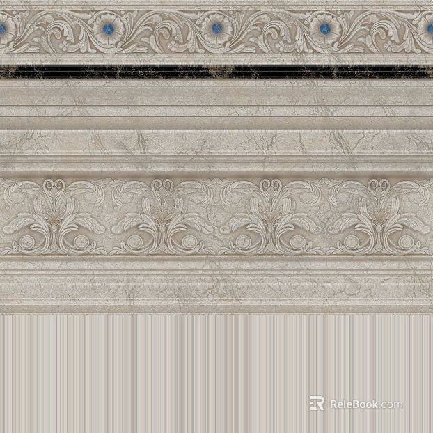 Off-white stone relief wall line waist line texture